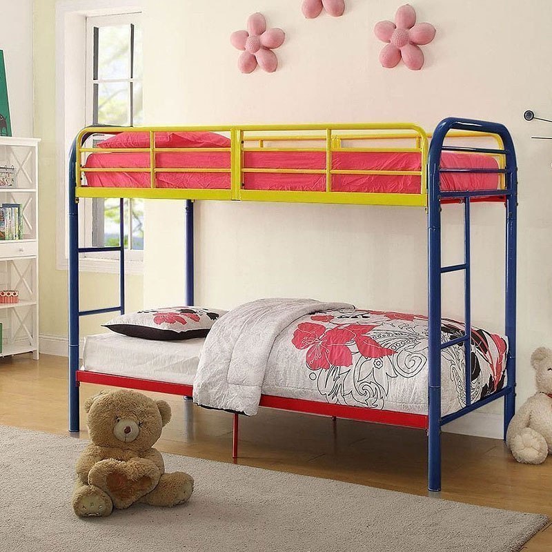 Thomas Fully KD Twin Bunk Bed (Rainbow) Acme Furniture | Furniture Cart