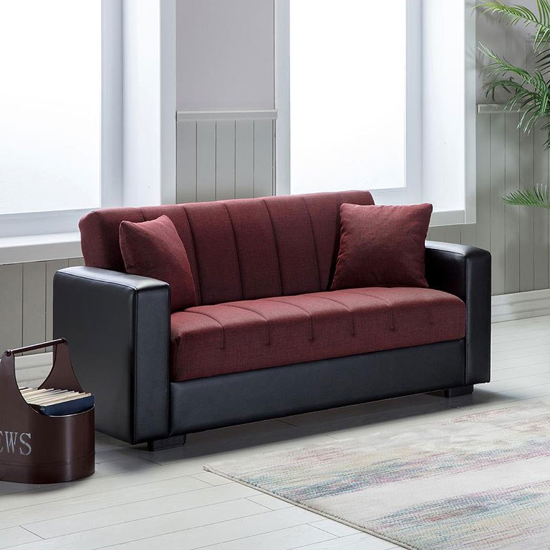 Sidney Living Room Set (Bolzoni Red) Istikbal Furniture Furniture Cart