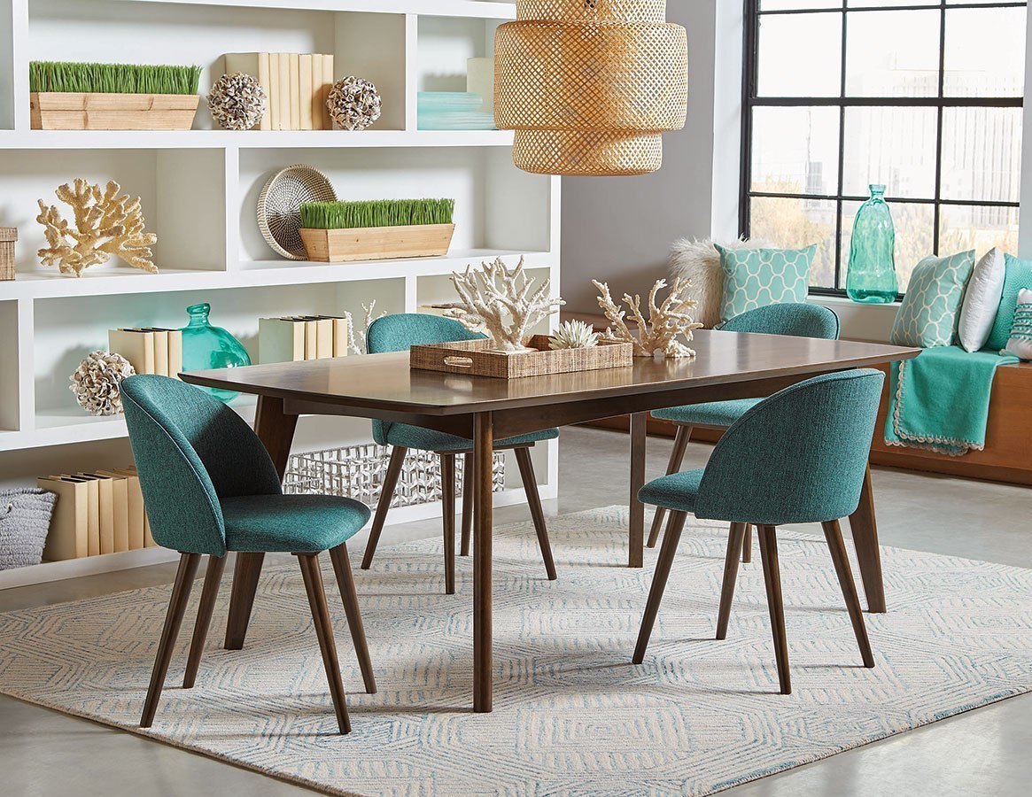 teal dining room chairs