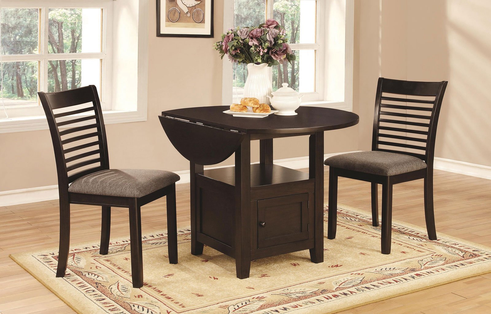 Stockton Dining Room Set (Charcoal) Coaster Furniture | Furniture Cart