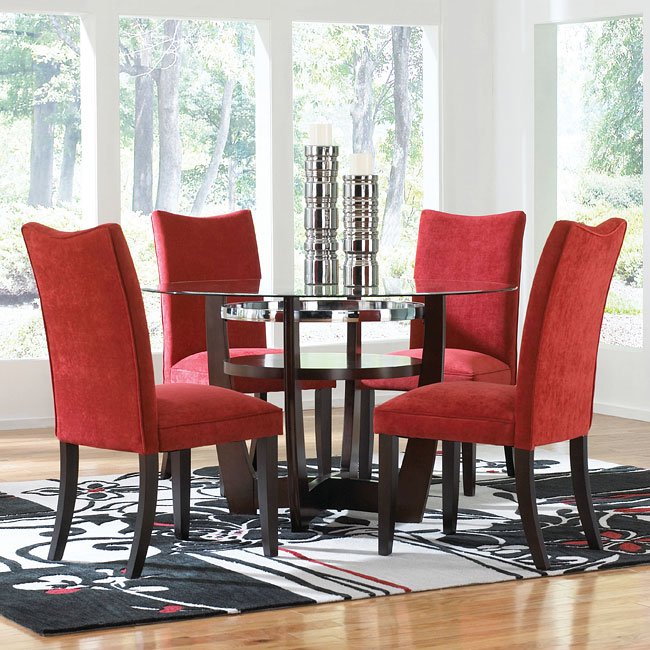 Apollo Dining Room Set W Red Chairs Standard Furniture Cart Apollo Dining Room Set W Red Chairs