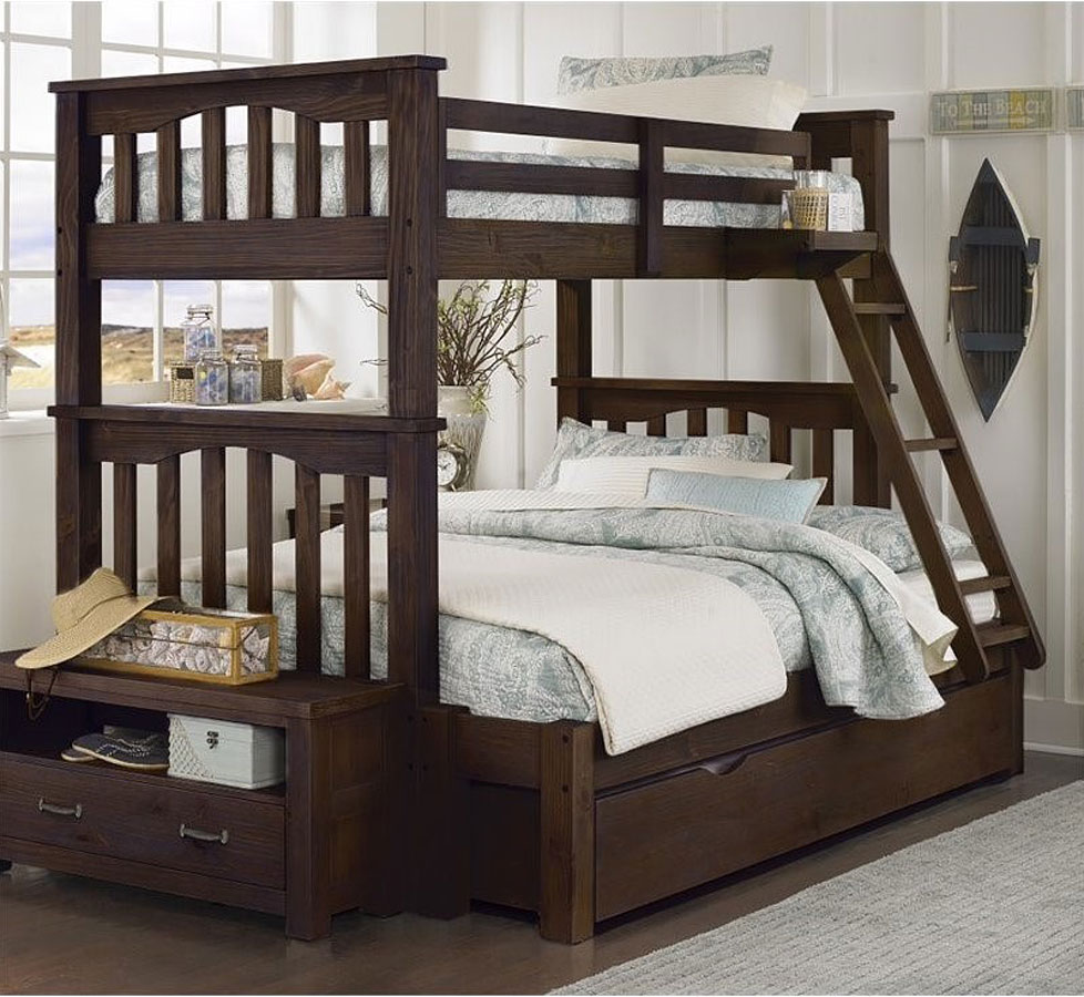 Highlands Harper Twin Over Full Bunk Bed W/ Trundle ...
