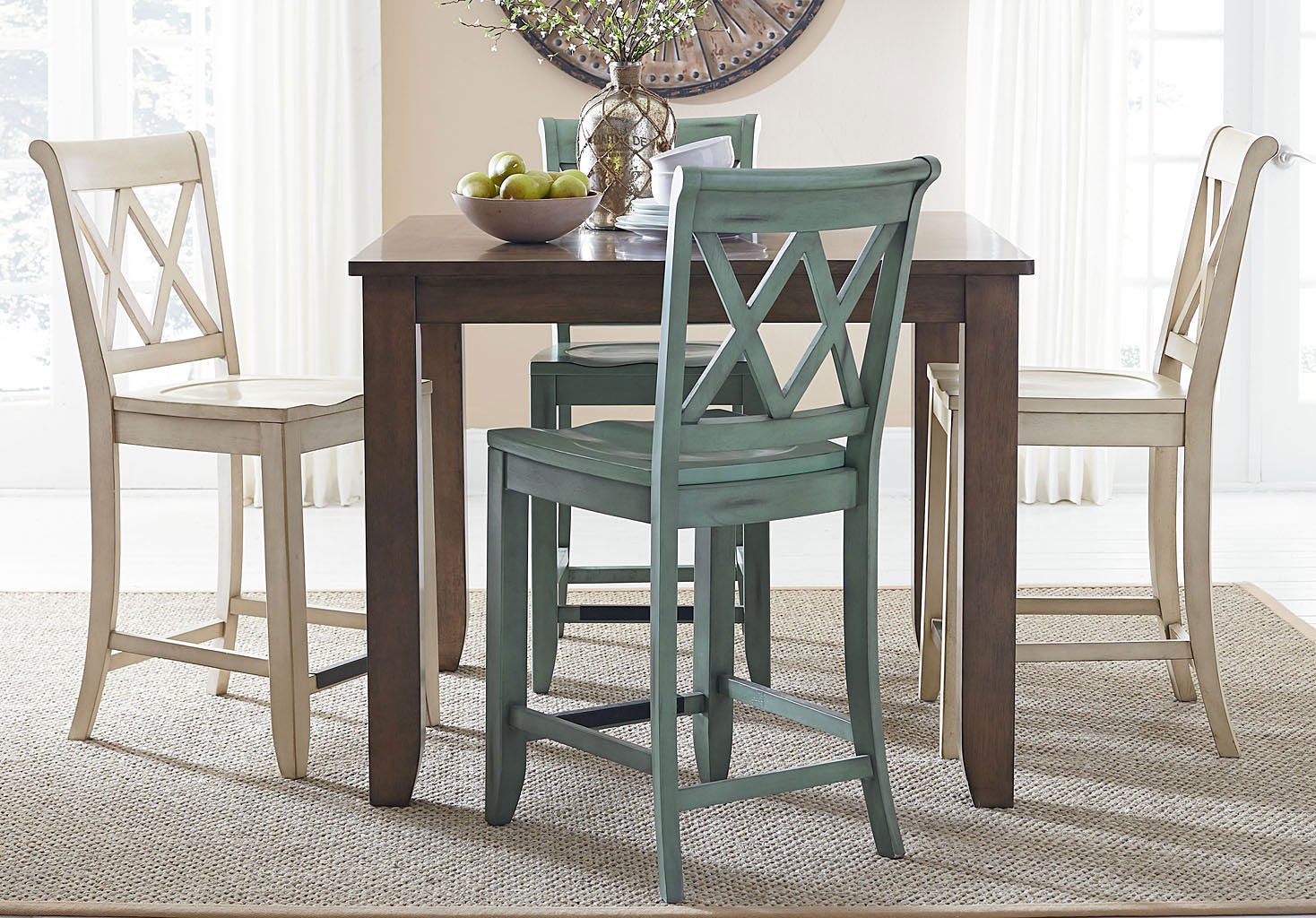 Vintage Counter Height Dining Room Set W/ Chair Choices ...
