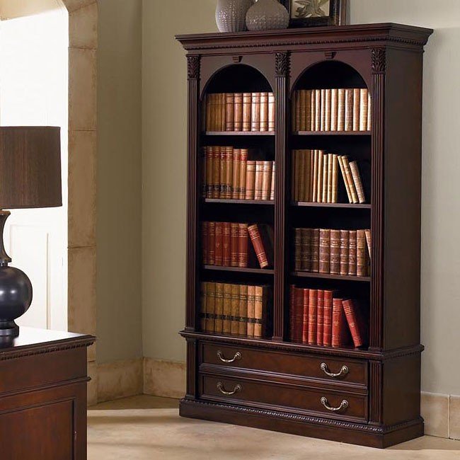 Wellington Double Bookcase Wynwood Furniture Cart