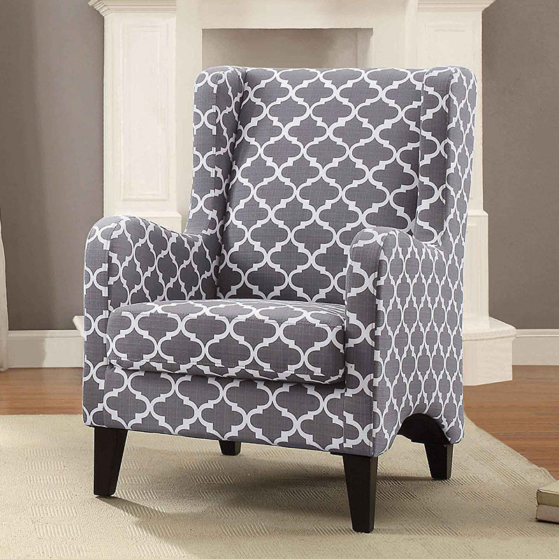Adlai Accent Chair (Gray / White) Homelegance Furniture Cart