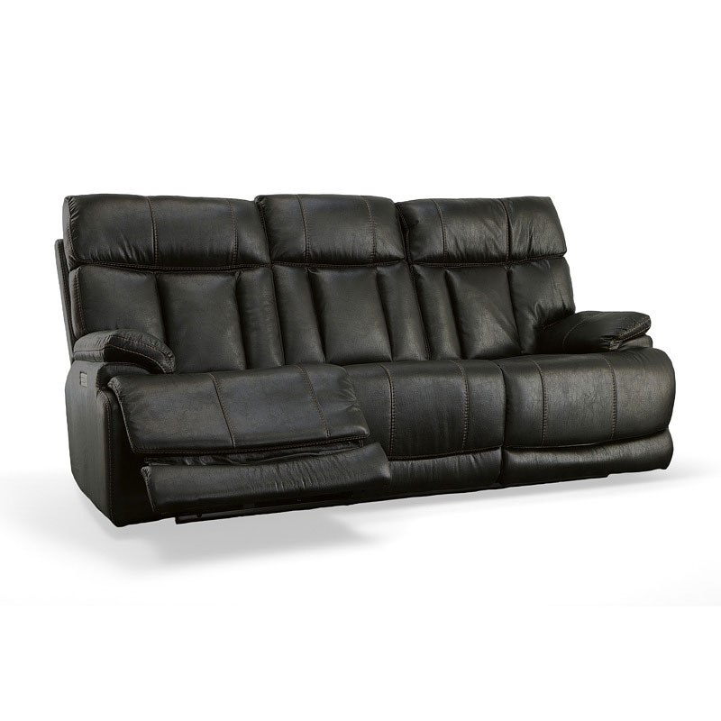Clive Fabric Power Reclining Sofa (Black) Flexsteel | Furniture Cart