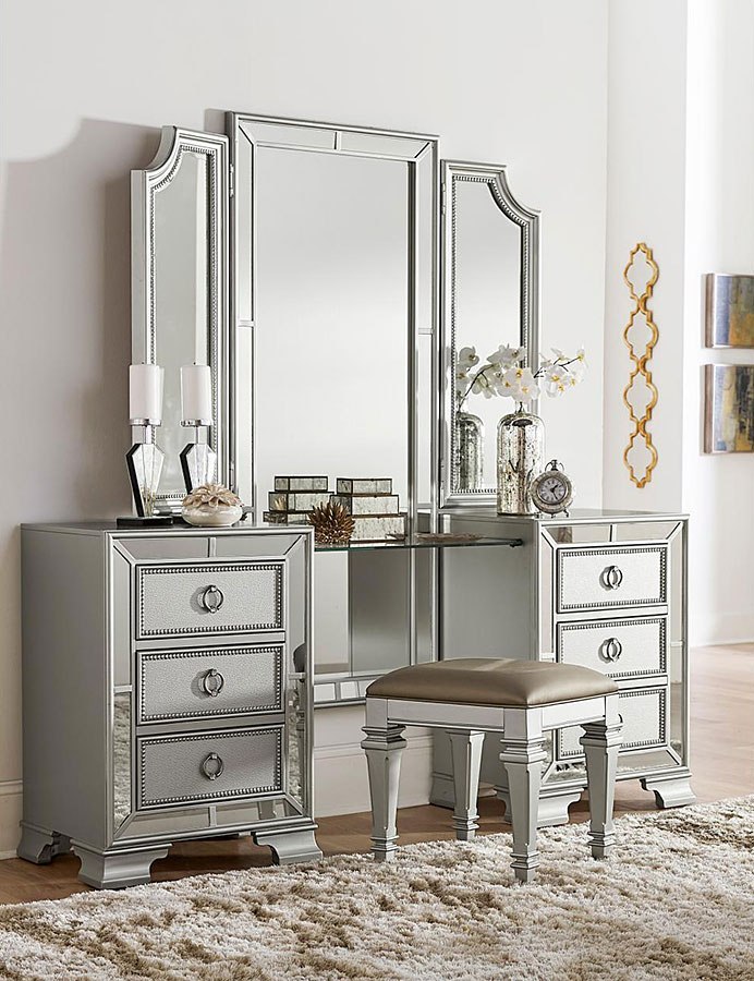Avondale Vanity Dresser W/ Mirror Homelegance | Furniture Cart