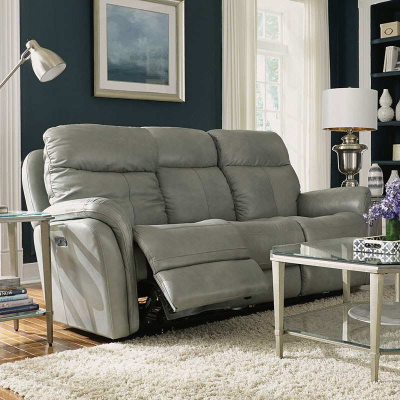 Zoey Power Reclining Sofa (Gray) Flexsteel Furniture Cart