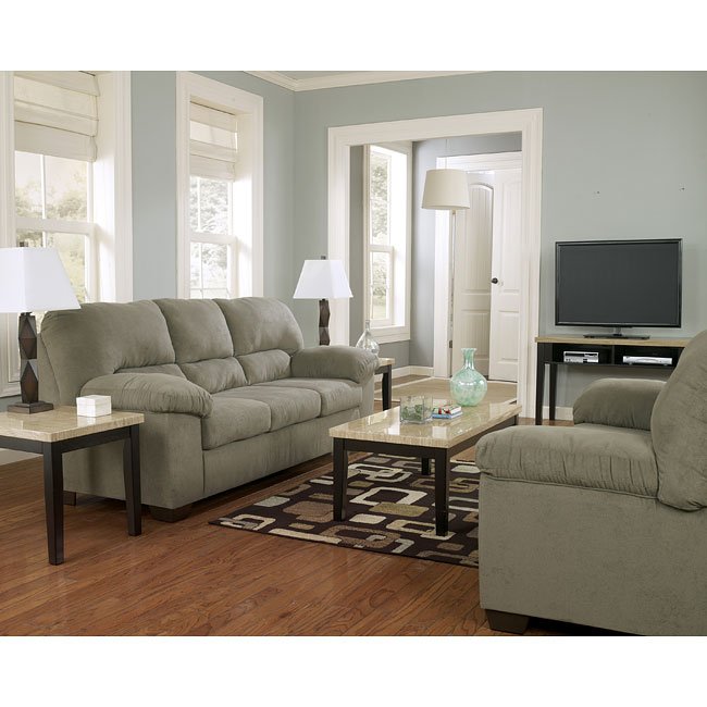 Zadee Sage Living Room Set Signature Design | Furniture Cart