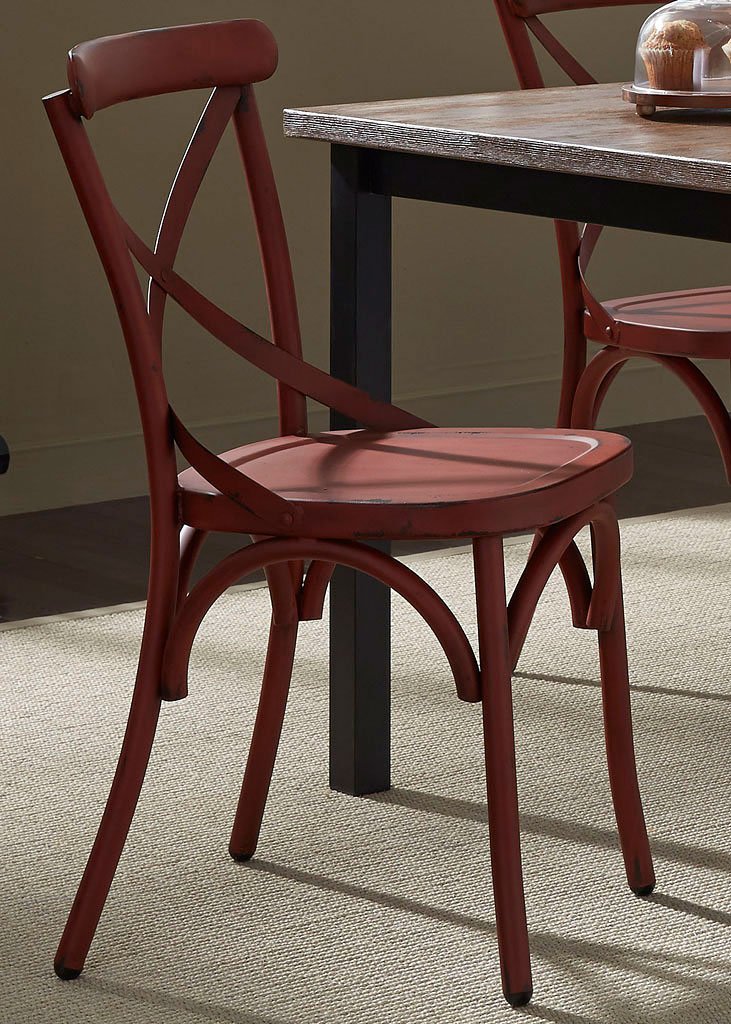 Vintage X Back Side Chair Red Set Of 2 Liberty Furniture Vintage X Back Side Chair Red Set Of 2