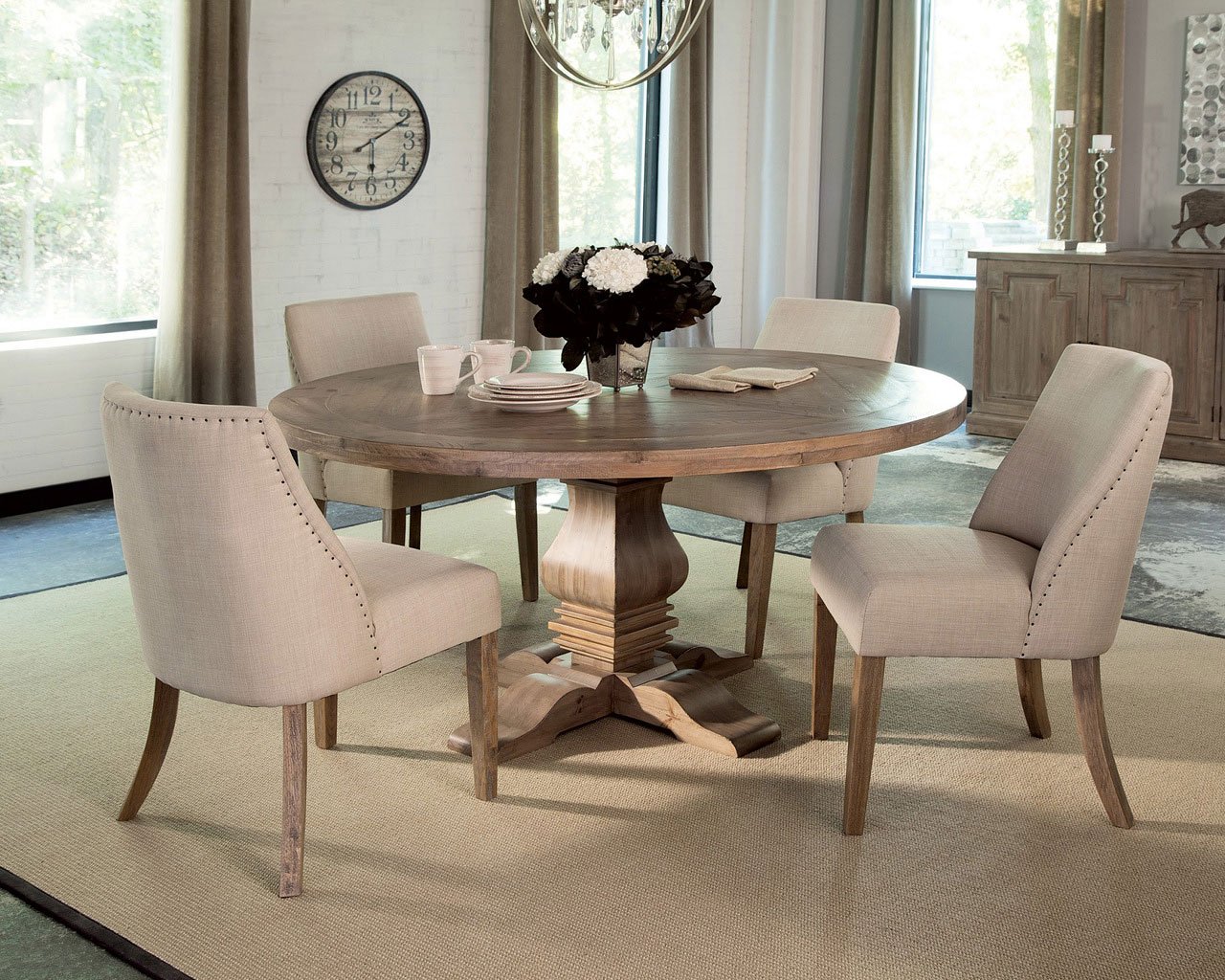 beige kitchen table and chair