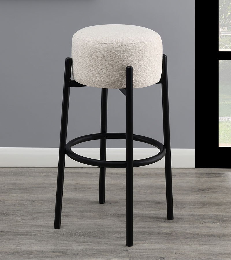 White And Black Bar Stool (Set Of 2) Coaster Furniture Furniture Cart
