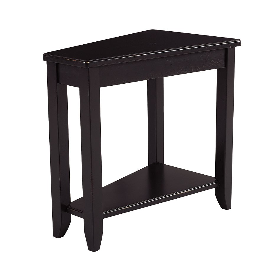 Wedge Chairside Table (Black) Hammary Furniture Cart