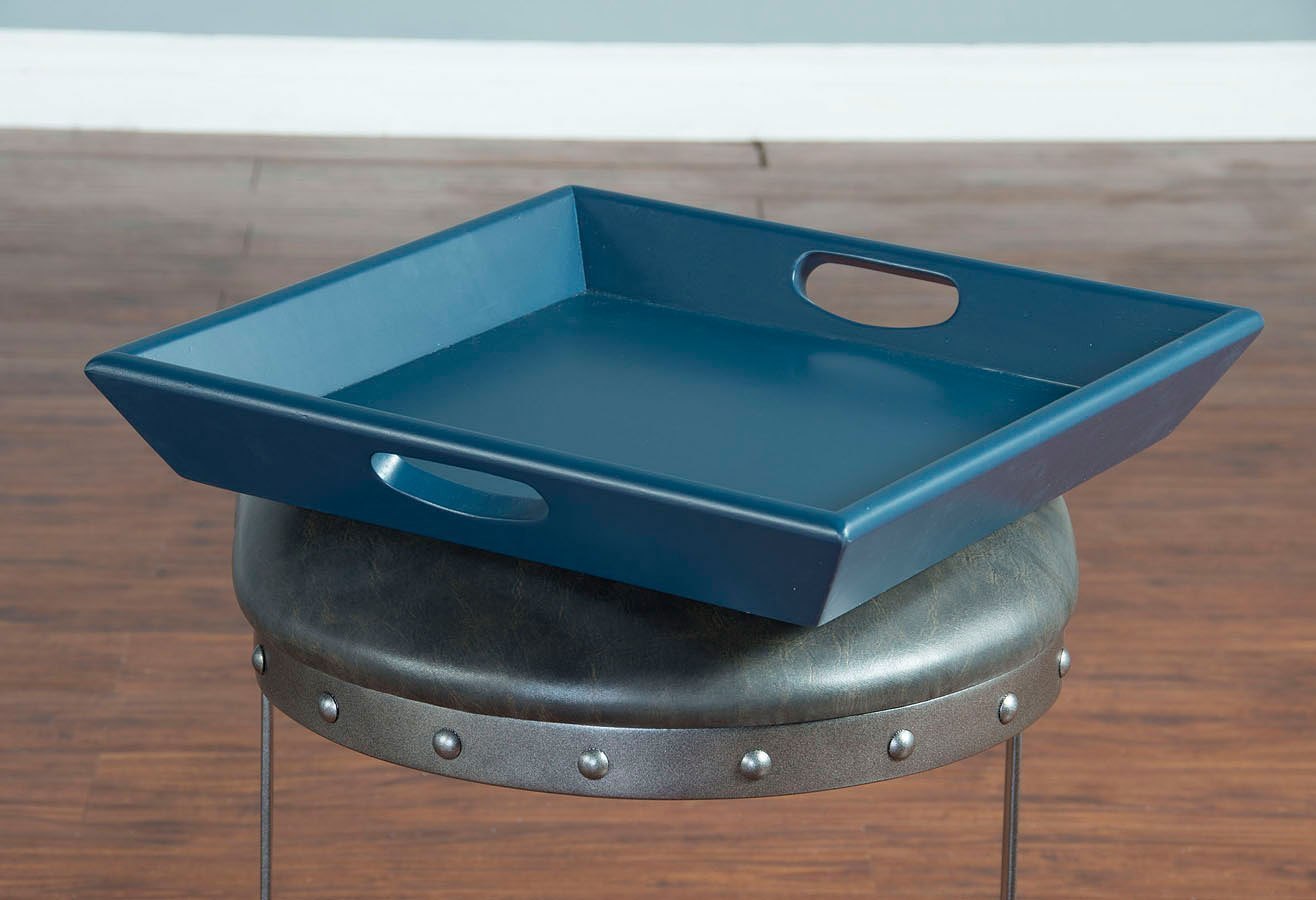Navy Blue Serving Tray Sunny Designs Furniture Cart