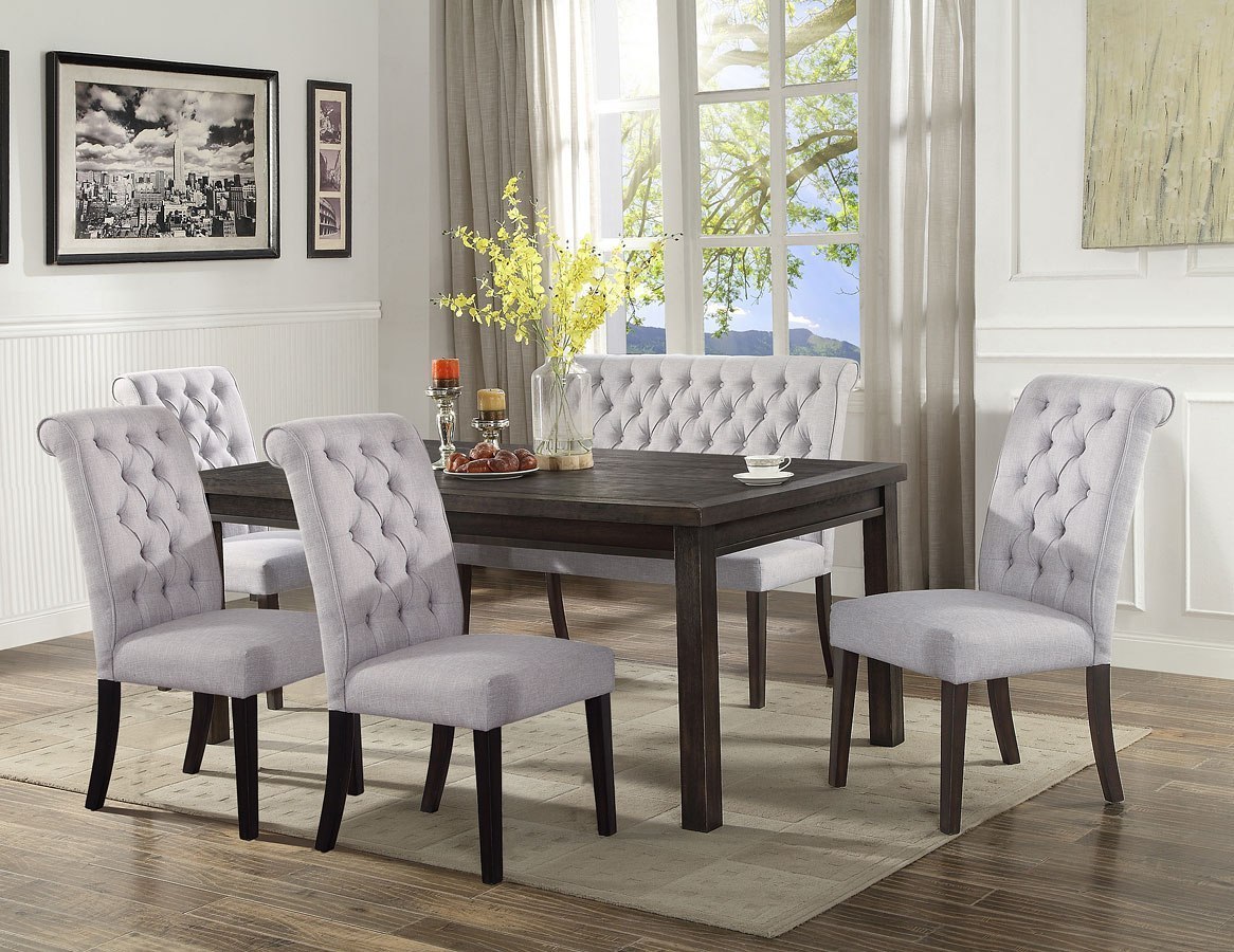 Palmer Dining Room Set W High Back Bench Palmer Dining Room Set W High Back Bench