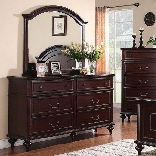 Emily Bedroom Set (Brown Cherry) Coaster Furniture | Furniture Cart