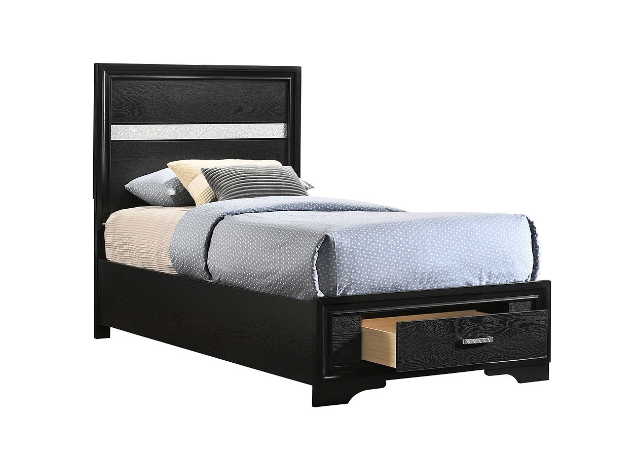 Miranda Youth Storage Bed (Black) Coaster Furniture Furniture Cart