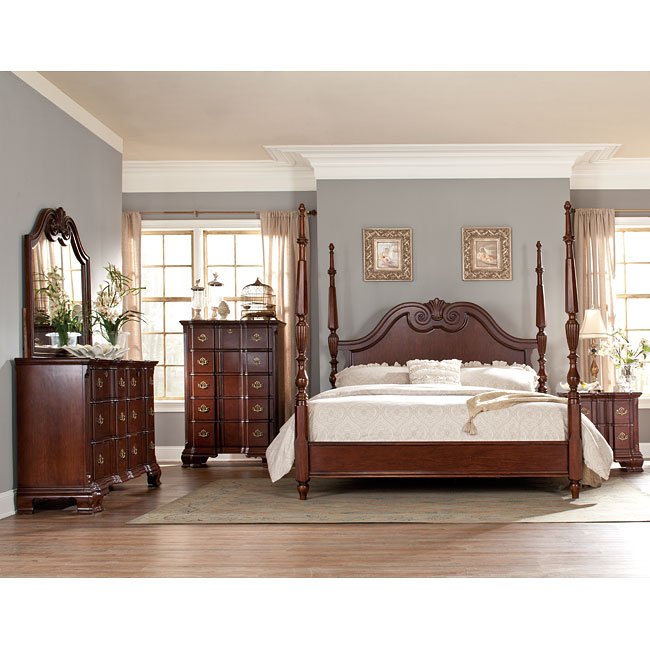 Guilford Bedroom Set W Tall Poster Bed Homelegance Furniture Cart Guilford Bedroom Set W Tall Poster Bed