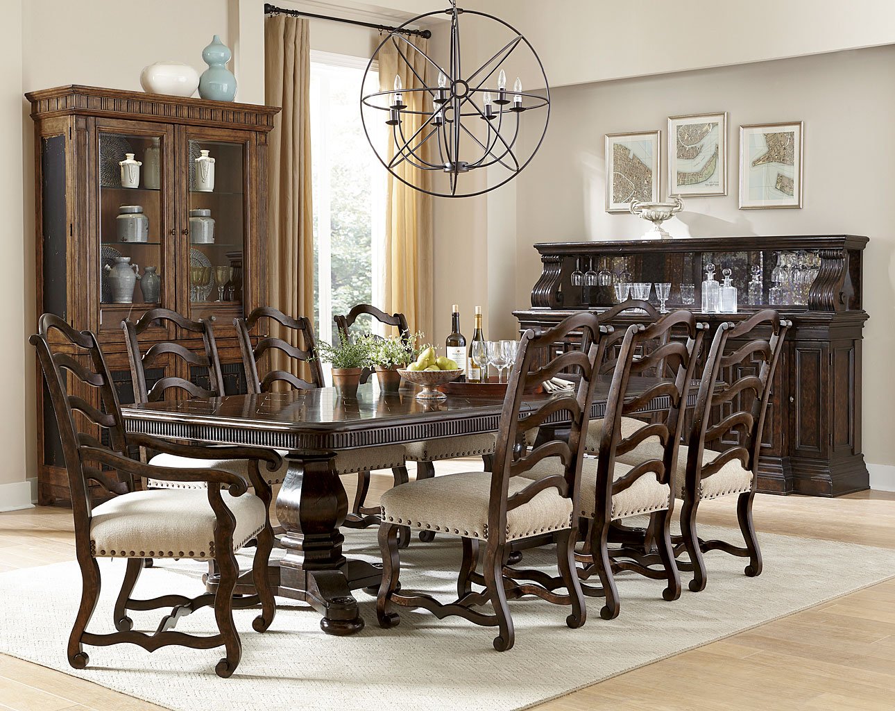 Collection One Harvest Dining Room Set Tortoise Art Furniture Furniture Cart