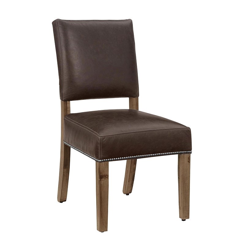 Simply Dining Kitchen Table Set W/ Leather Chairs (Natural ...