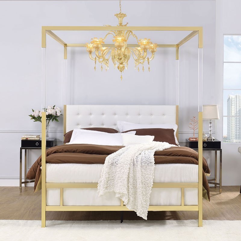 gold canopy bed amazon