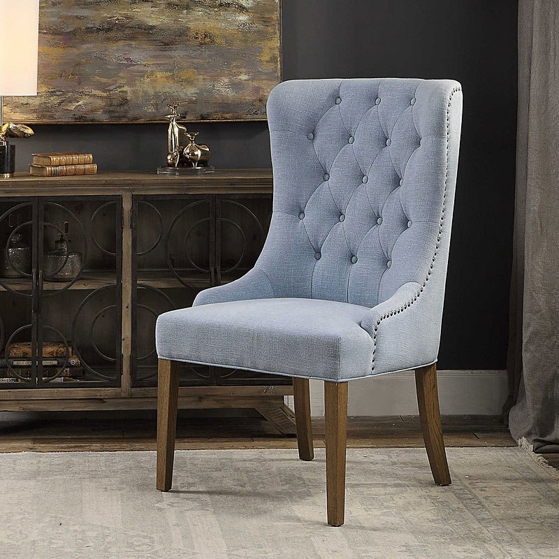 Rioni Tufted Wing Chair Uttermost Furniture Cart
