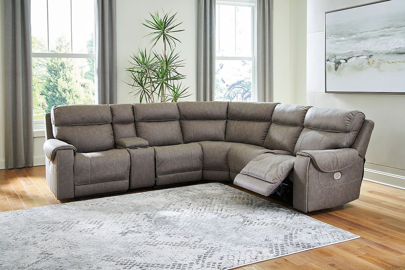 Starbot Fossil Modular Power Reclining Sectional Signature Design ...