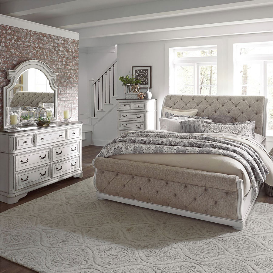 Magnolia Manor Upholstered Sleigh Bedroom Set Liberty ...