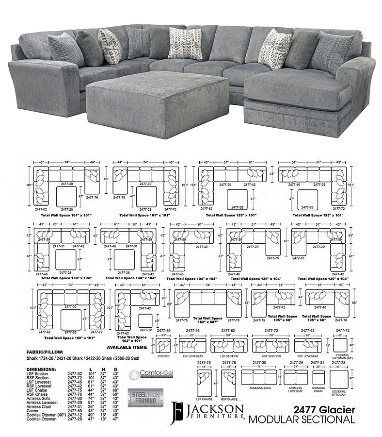 Glacier Modular Sectional Jackson Furniture Furniture Cart