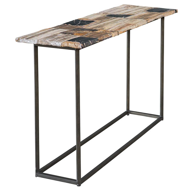 Iya Petrified Wood Console Table Uttermost | Furniture Cart
