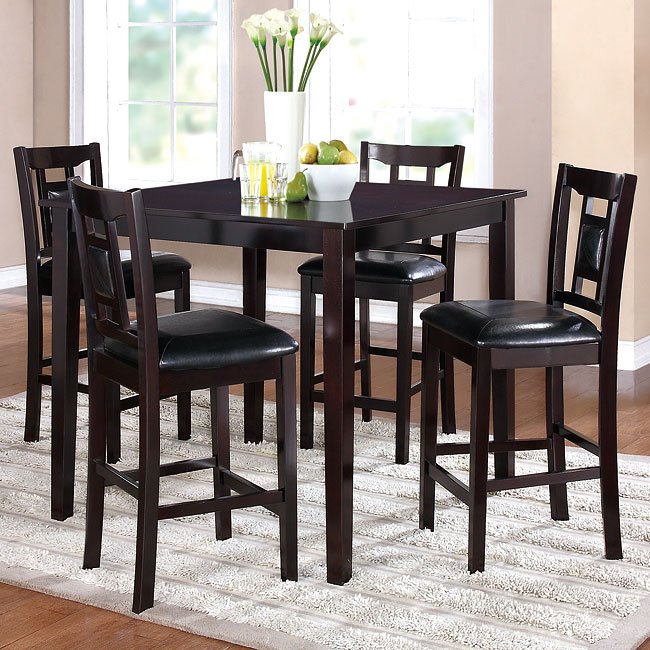 Tristan 5-Piece Counter Height Dinette Homelegance | Furniture Cart