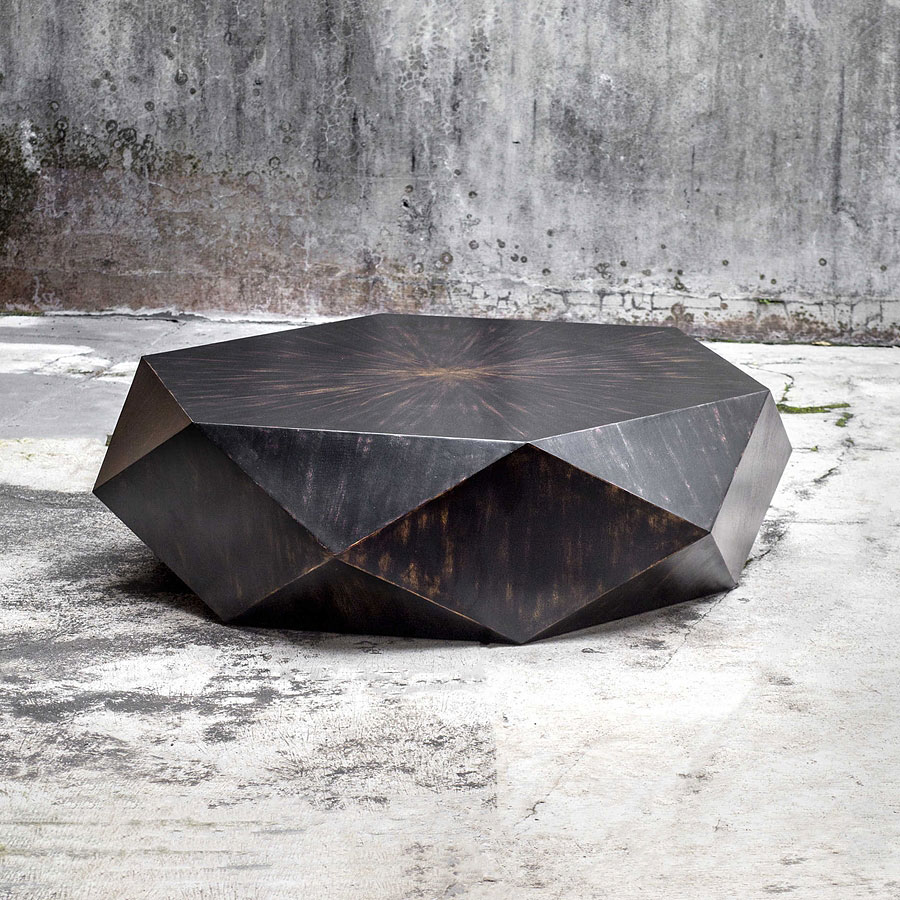 black steel coffee table