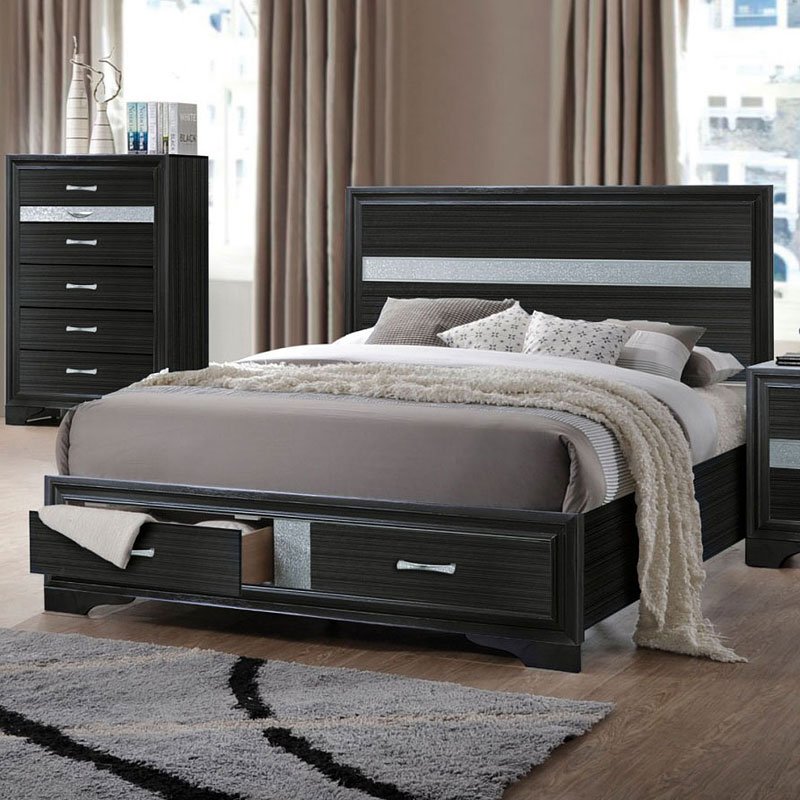 Naima Black Twin Bed main image 0