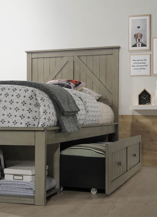 Ashland Youth Storage Bed (Weathered Grey) Lane Furniture Furniture Cart