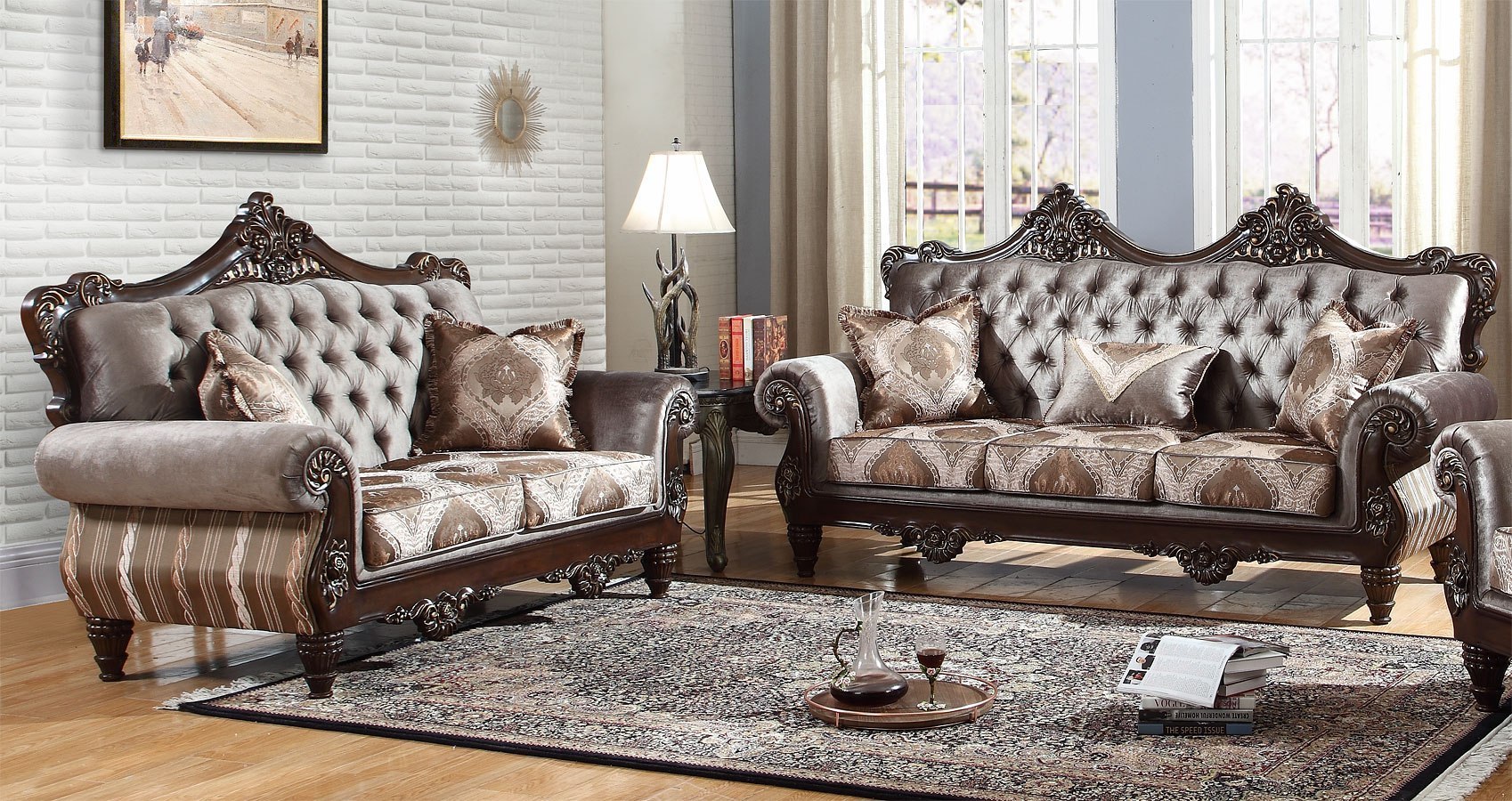 Elizabeth Living Room Set Cosmos Furniture Furniture Cart