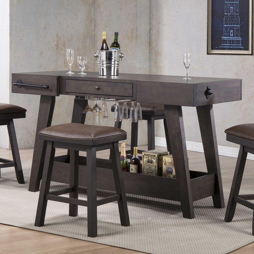 Lexington Island Bar (Black Oak) ECI Furniture Furniture Cart