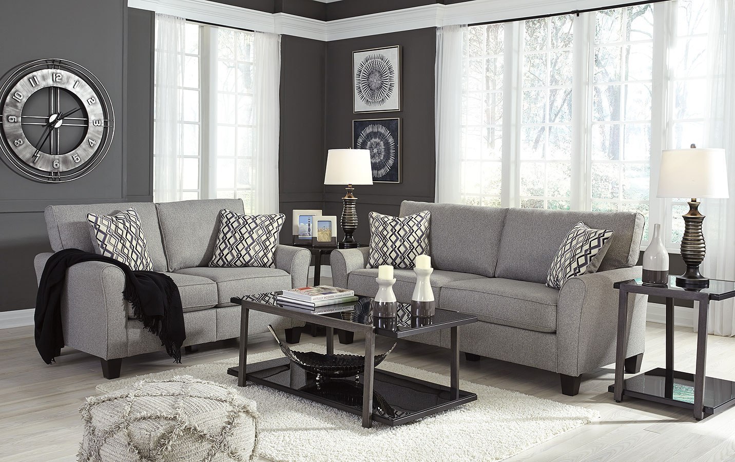 silver living room accessories