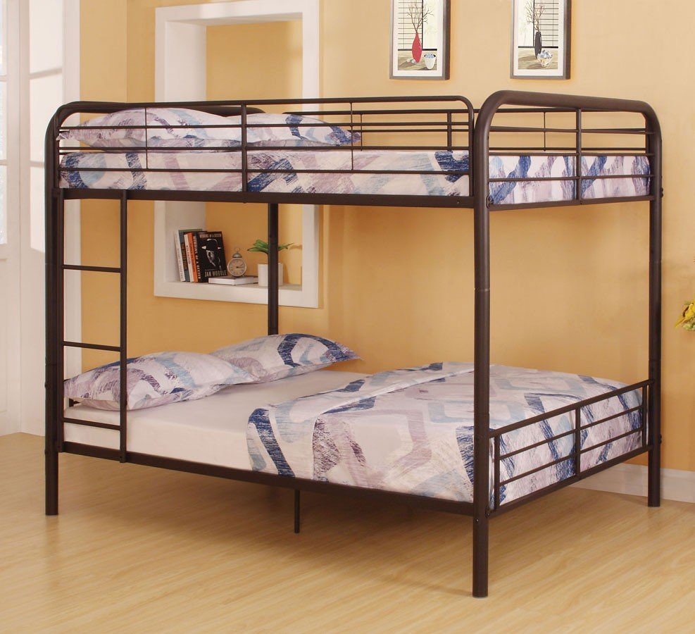 Bristol Full Bunk Bed (Dark Brown) Acme Furniture Furniture Cart