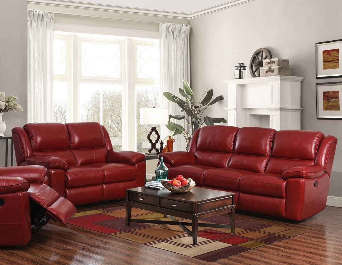 Laguna Power Reclining Living Room Set Red BarcaLounger Furniture Cart