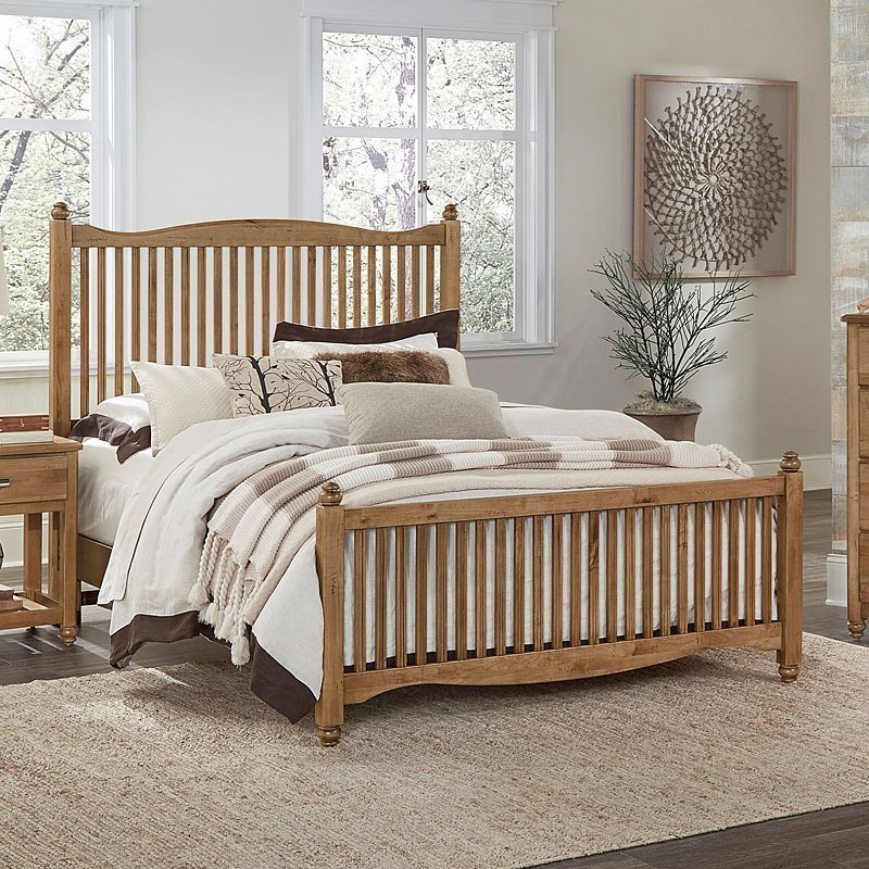 American Maple Slat Panel Bed (Natural Maple) Vaughan Bassett