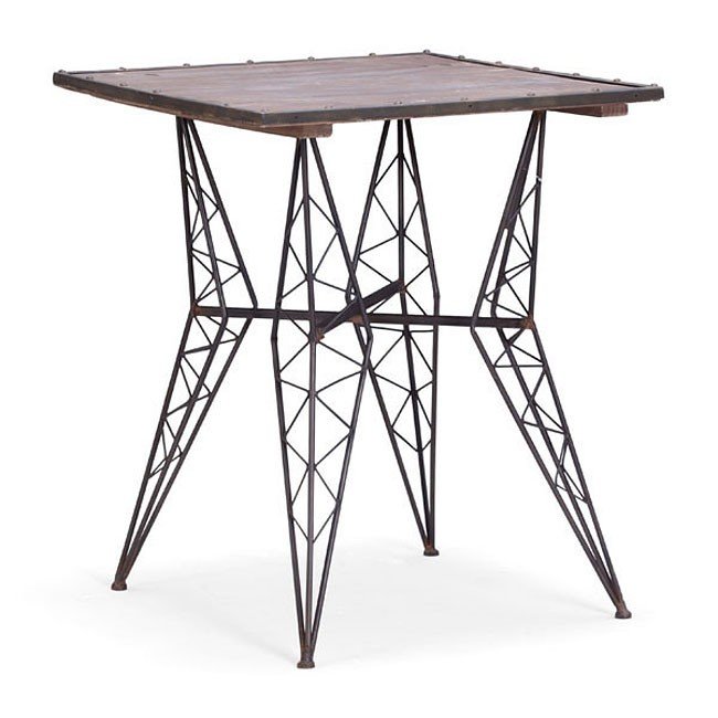 Heavy Metal Bistro Table (Rustic Black) Zuo Modern ...