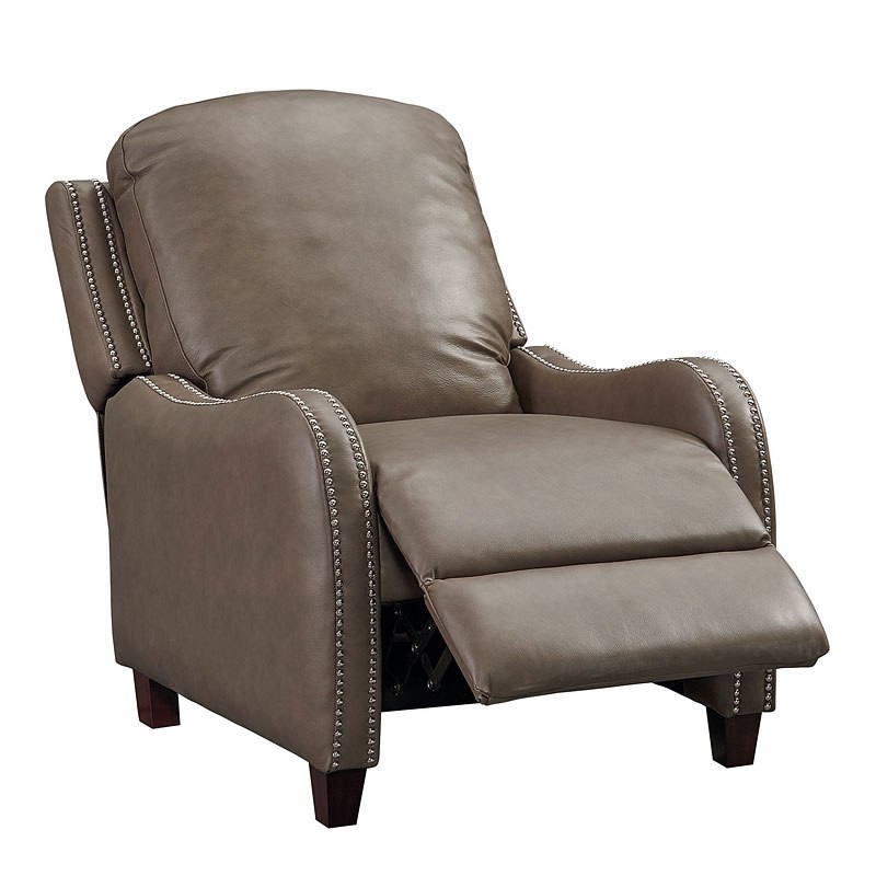 Carlton Leather PushBack Recliner (Sand) Standard Furniture