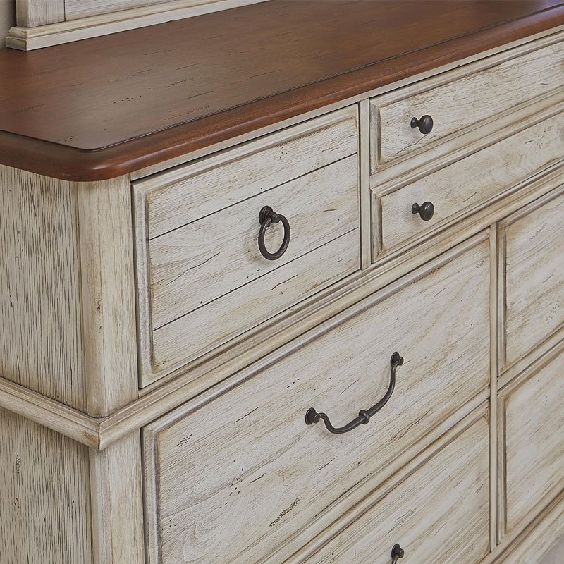 Arrendelle Dresser (Rustic White) Vaughan Bassett Furniture Cart
