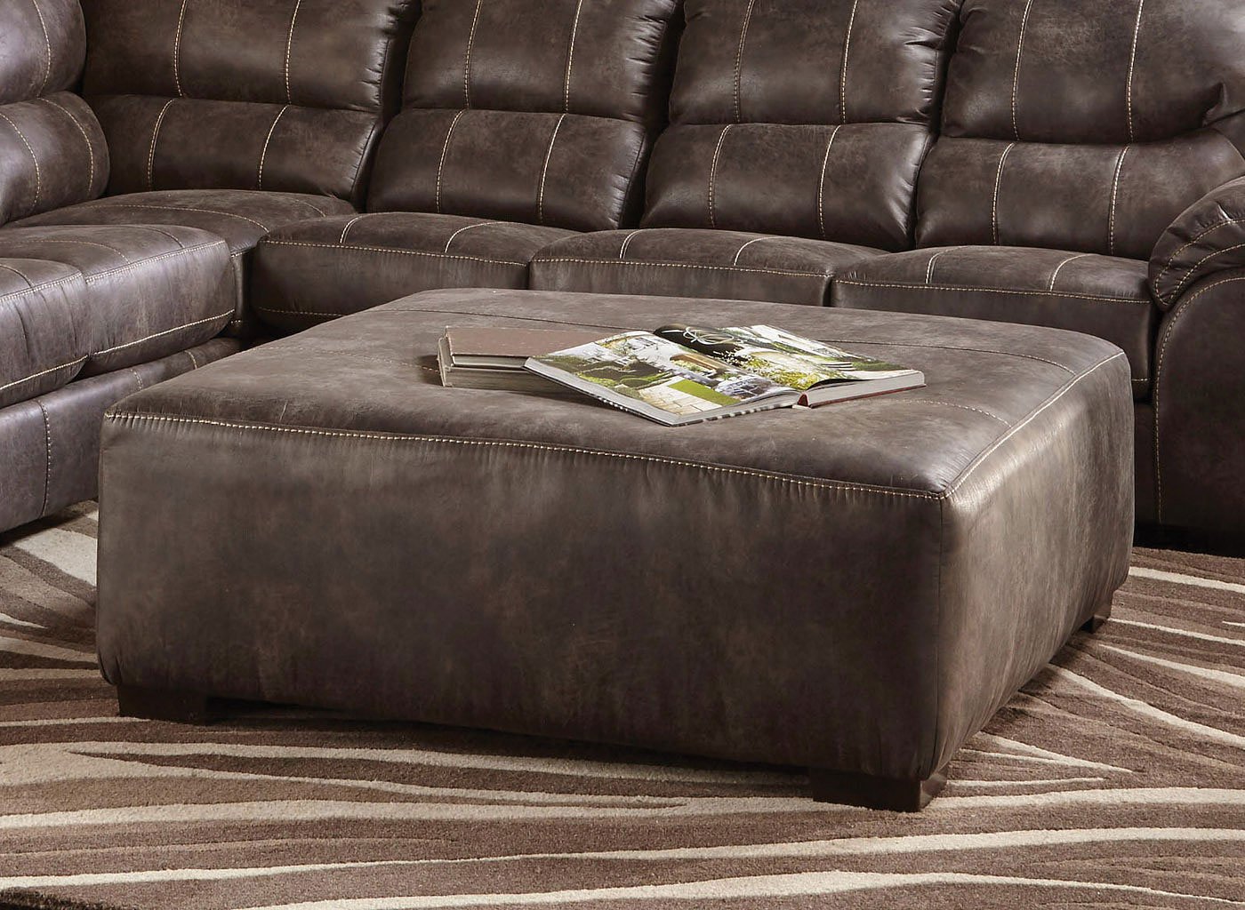 Grant 48 Inch Cocktail Ottoman (Steel) Jackson Furniture Furniture Cart