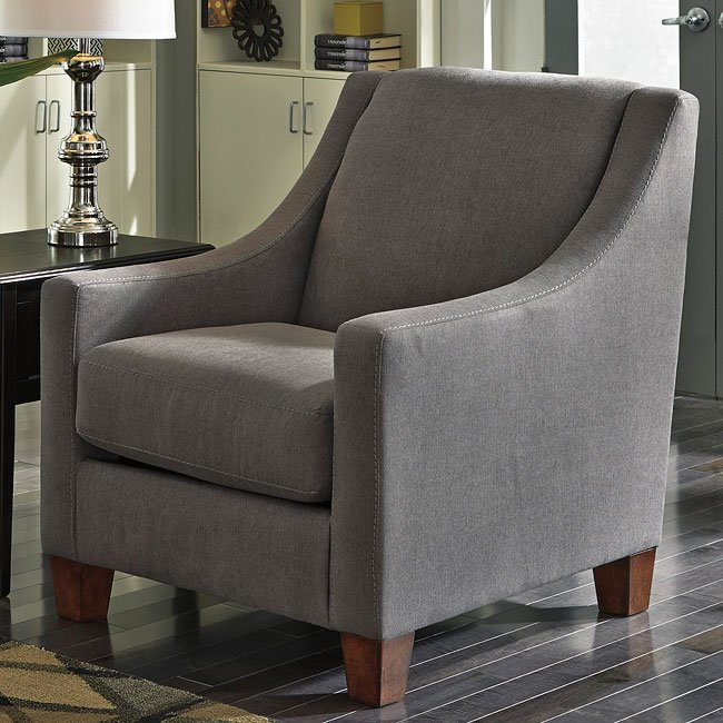 Maier Charcoal Accent Chair BenchCraft | Furniture Cart