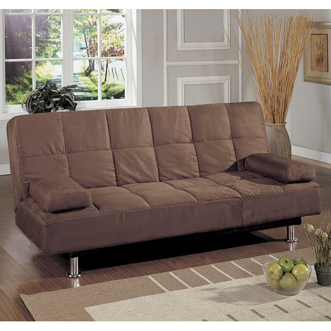 Brown Microfiber Sofa Bed Homelegance Furniture Cart