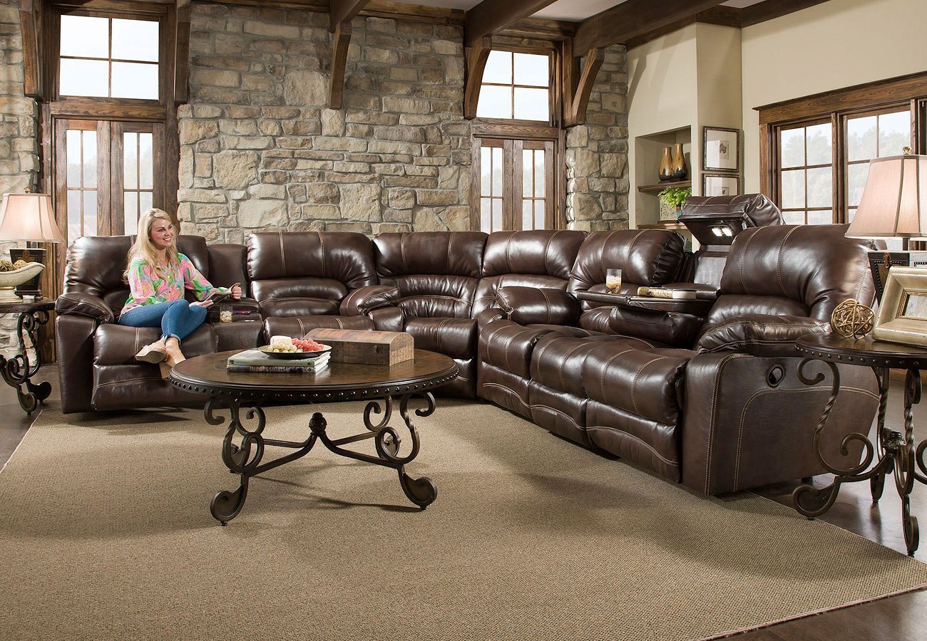 Legacy Reclining Sectional Set (Nevada Brown) Franklin Furniture, 1