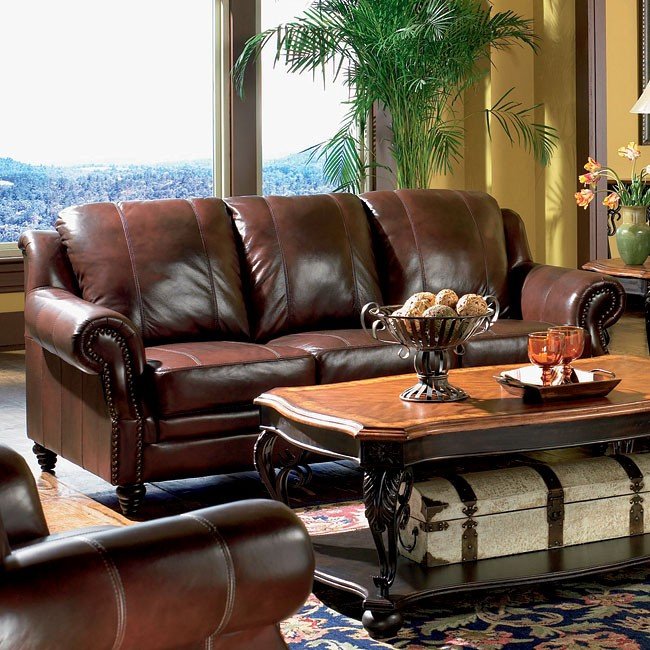 Princeton Leather Sofa Coaster Furniture | Furniture Cart