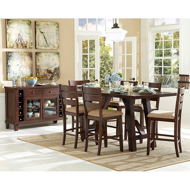 Denton Mills Counter Height Dining Room Set Homelegance Furniture Cart