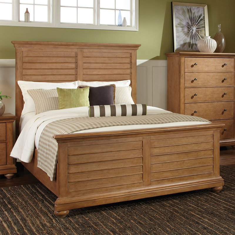 Pathways Panel Bed (Sandstone) American Woodcrafters | Furniture Cart